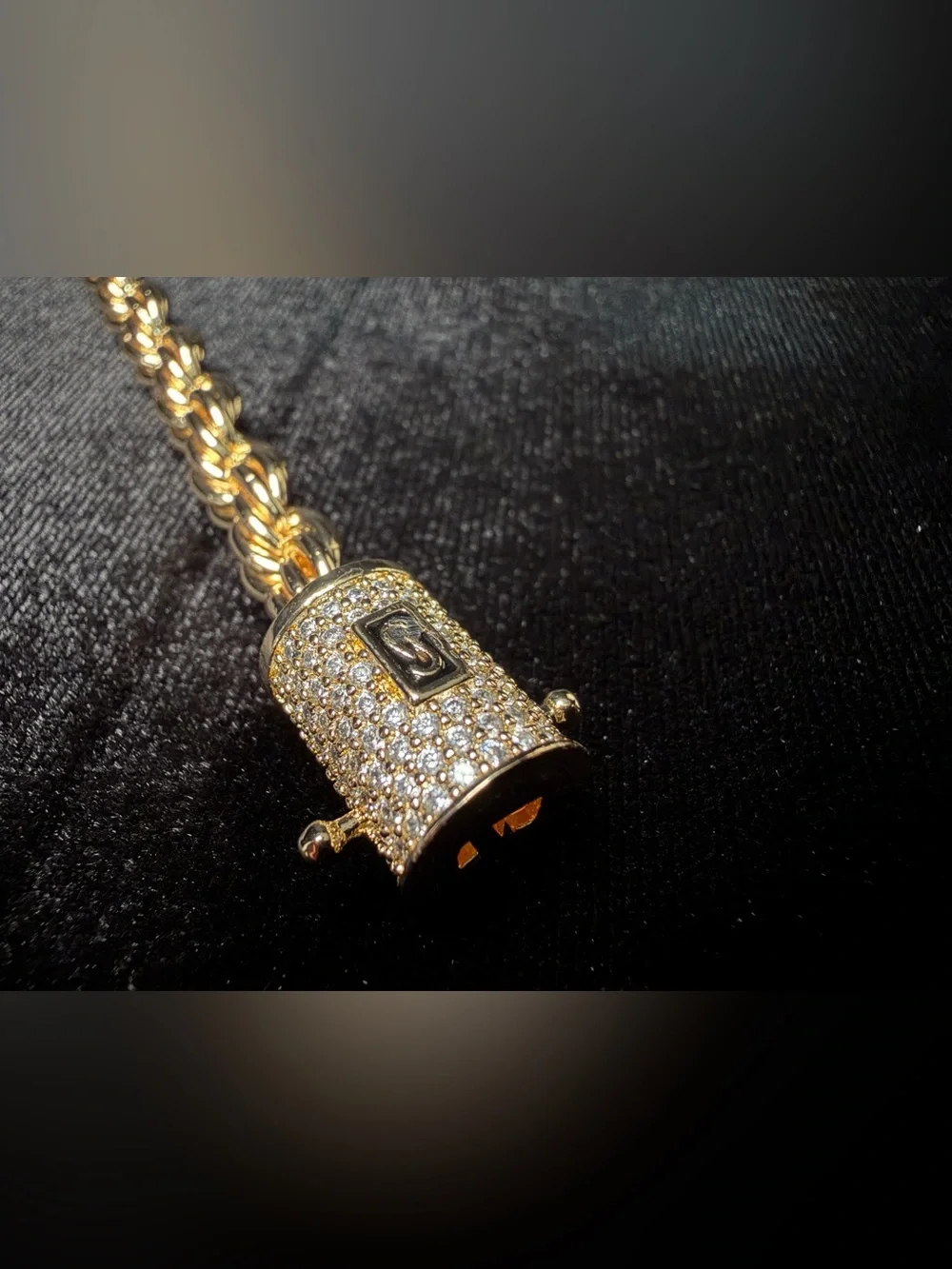 Iced Out AAA CZ Barrel Clasp 7in 7MM 14K Gold Finish Rope Bracelet Statement!!